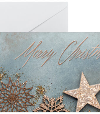 Kerstkaart 'Glamourous Kerst', Formaat Lang