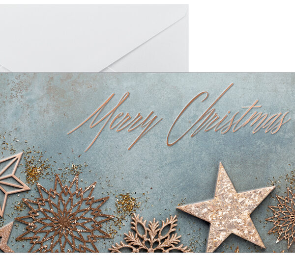 Kerstkaart 'Glamourous Kerst', Formaat Lang