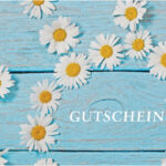 Cadeaubonkaart 'Daisy', langwerpig formaat, 220 g/m²