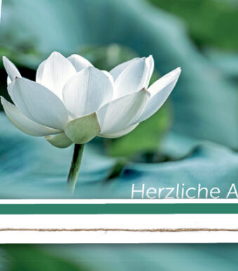 Treurkaart 'Waterlelie', 115 x 170 mm