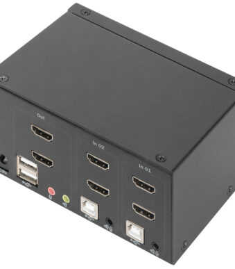 KVM-schakelaar, 2 poorten, dual display, 4K, HDMI