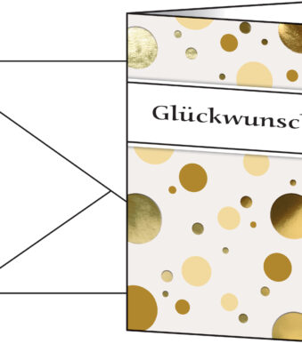 Felicitatiekaart 'Gouden Bubbel'