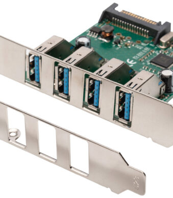 USB 3.0 PCI-Express kaart, 4 poorten, 5 Gbps