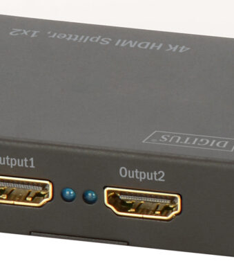 DIGITUS HDMI Splitter 4K, 2-poorts, zwart