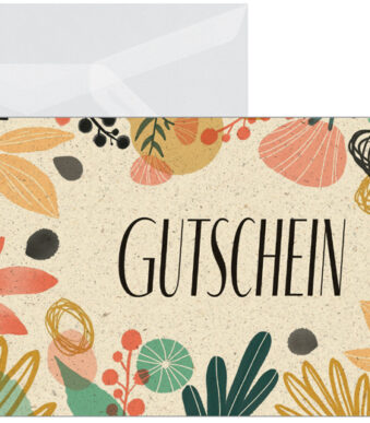 Cadeaubonkaart 'Kleurrijke planten', 240 g/m²