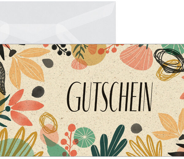 Cadeaubonkaart 'Kleurrijke planten', 240 g/m²