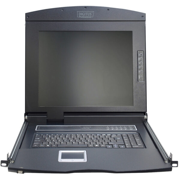 19" Bedieningsconsole met KVM-switch 8-poorts, met 43,18 cm TFT-scherm