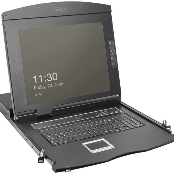 Modulaire KVM-console met 19 inch HD LCD-monitor