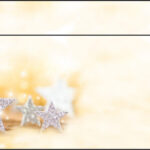 Glittersterren Kerstomslag, lange DIN formaat.