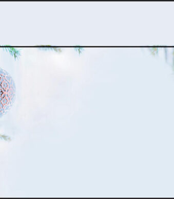 Envelop met kerstmotief 'Wintersfeer', formaat langwerpig