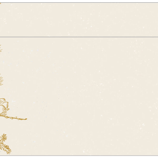 Envelop Gouden Kerst, formaat Lang