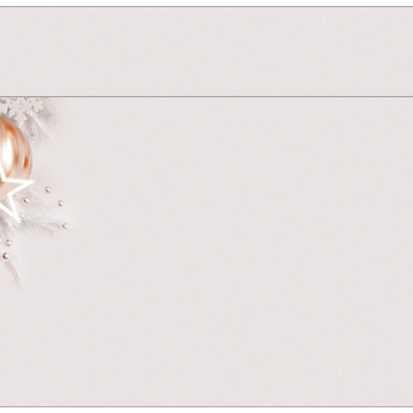 Kerstcadeauzakje roségoudkleurig, formaat lang
