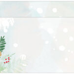 Kerstmotief envelop 'Waterverf kerst bos'.