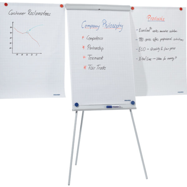 Franken whiteboard X-tra! Line Standaard Plus, in hoogte verstelbaar