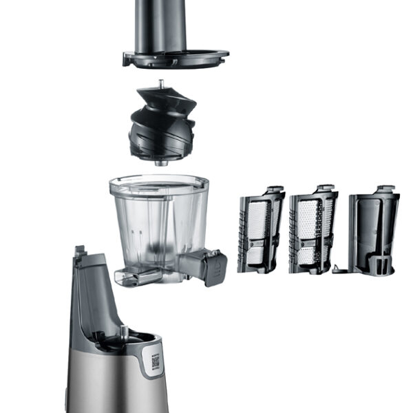 Severin slowjuicer, grijs/zwart