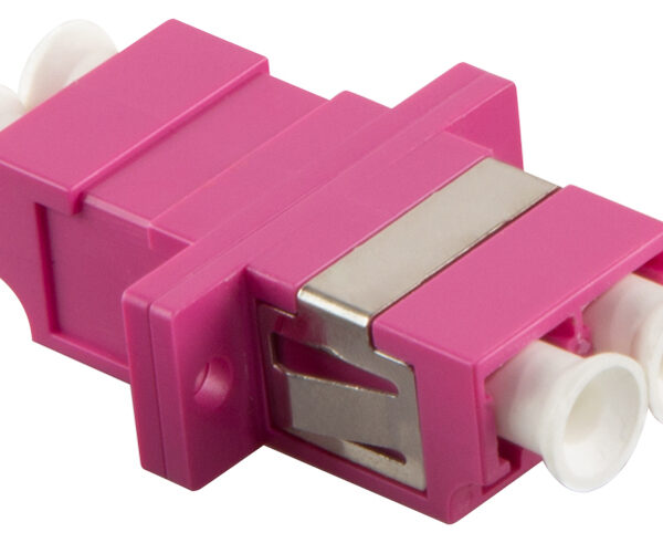 Optische vezelnorbinding, 2x LC-duplex, multiglas, OM4, paars