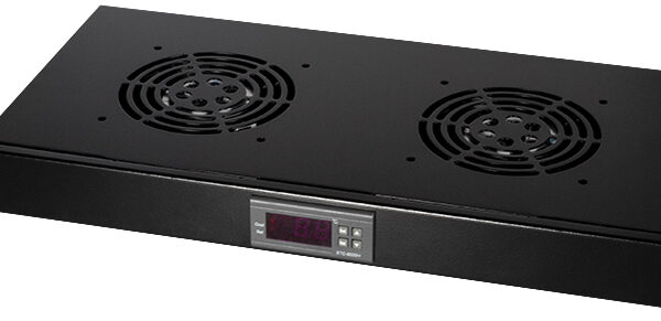 LogiLink 19" Ventilatie-eenheid, 1 Hoogte-eenheid, 2 x 120 mm Ventilatoren