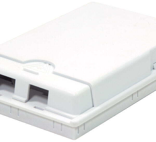 LogiLink buitenwandaansluitdoos voor glasvezel, 2 aansluitingen, opbouw, wit