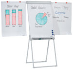 Franken Deluxe Standaard Flip-Over Bord, 670 x 950 mm, lichtgrijs