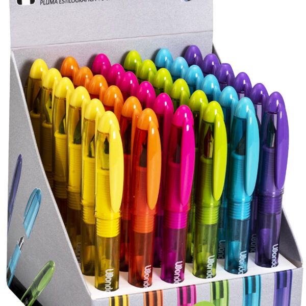 Vulpennen assortiment, gekleurd, 36 stuks display