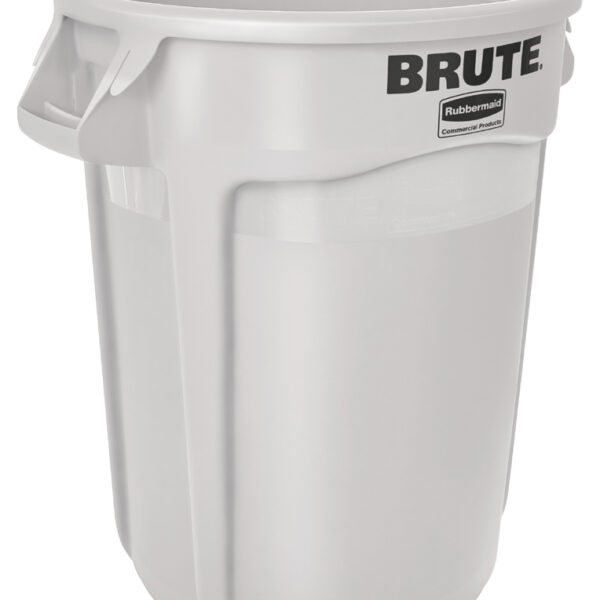 Rubbermaid container BRUTE 121,1 liter, rond, van PP, wit