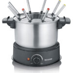 Fondueset, roestvrij staal/zwart