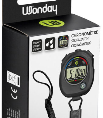 Wonday alarmchronometer, zwart.