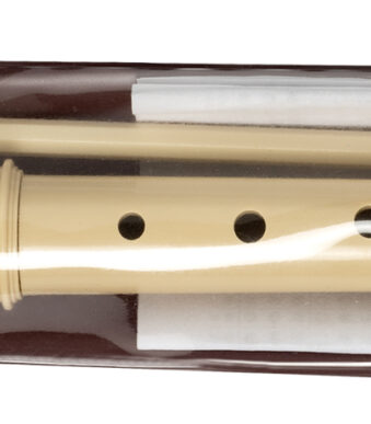 Zondag kunstoffluit, gaten barokstijl, ivoorkleurig.