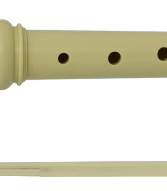 Zondag kunstoffluit, gaten barokstijl, ivoorkleurig.