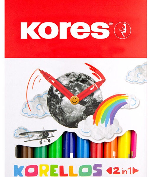 Potlood-stiftenset Korello 2-in-1, etui met 10 stuks