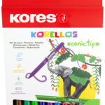 Vezelstiften 'Korello', breed, doos van 12