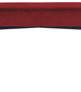 Paperflow zitbank Gaia, grote maat, fluweelbekleding, rood.