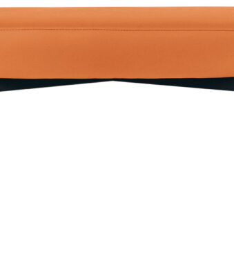 Zitbank Gaia, maat M, kunstleren bekleding, oranje