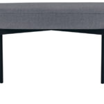 Papierstroombank Gaia, middelgroot, stoffen bekleding, muisgrijs.