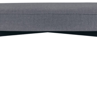 Papierstroombank Gaia, middelgroot, stoffen bekleding, muisgrijs.