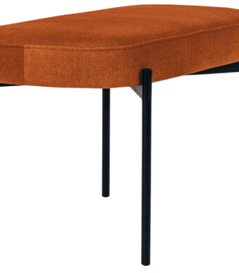 Bankkussen GAIA, middelgroot, stoffen bekleding, roestkleur.