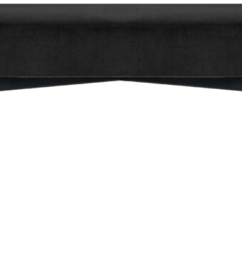 Paperflow fluweelfluwelen bankje Gaia, maat M, zwart