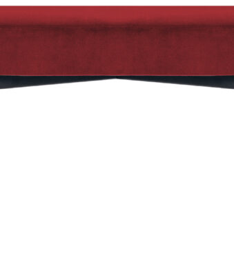 Zitbank GAIA, middelgroot, fluweelstof, rood