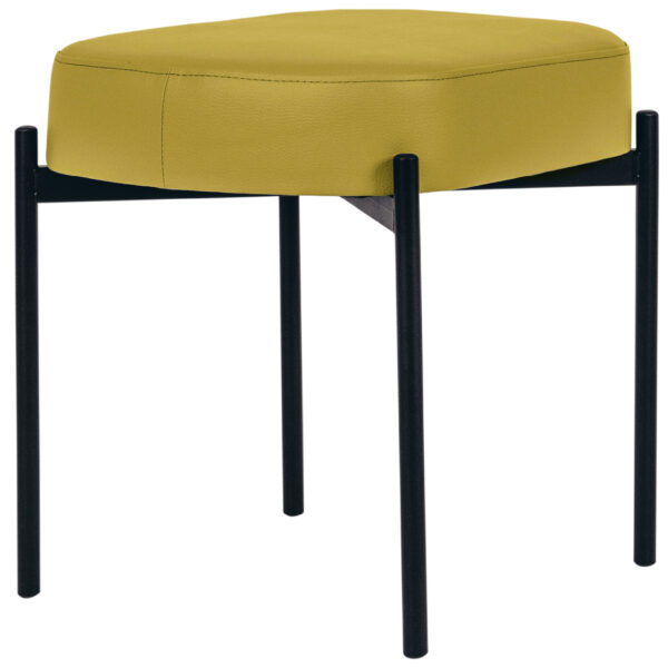 Zitbank GAIA, kleine maat, met kunstlederen bekleding, groen.