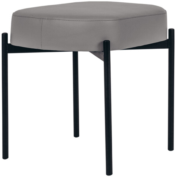 Zitbank GAIA van kunstleer, muisgrijs, maat klein