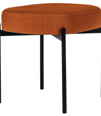 Zitbank Gaia, formaat klein, stoffen bekleding, roestkleur