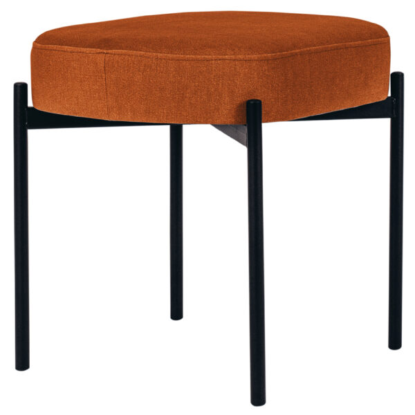 Zitbank Gaia, formaat klein, stoffen bekleding, roestkleur