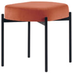 Fluwelen bankje GAIA, maat S, roestkleur