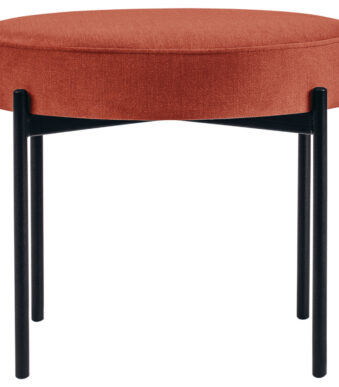 PAPERFLOW Krukje GAIA, rundleer, stoffen bekleding, bruin.