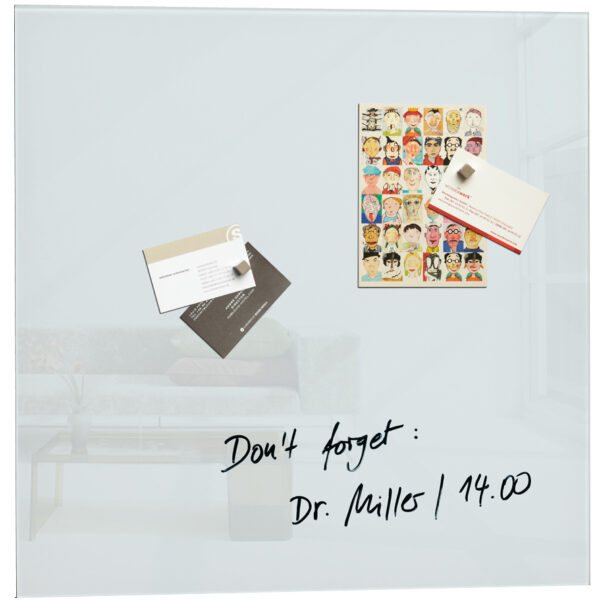 Glazen magneetbord 'artverum', 30 x 30 cm