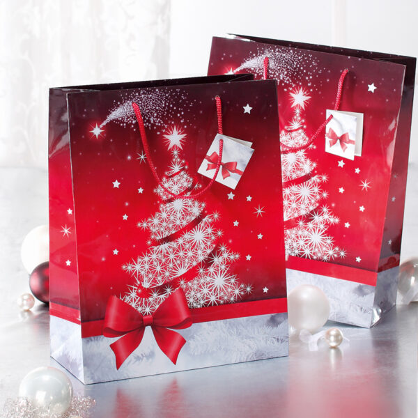 Cadeau-zak 'Sparkling Tree', groot