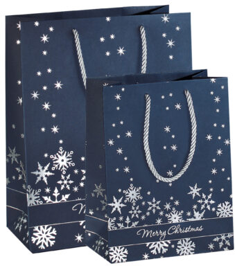 Cadeauzakje 'Zilveren Sneeuwvlokken', klein