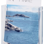 Wandhouder voor brochures, A5-formaat, helder glas