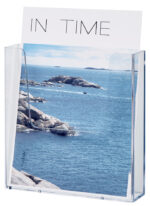 Wandhouder voor brochures, A5-formaat, helder glas