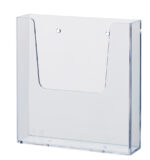 Wandhouder voor brochures, A5-formaat, helder glas
